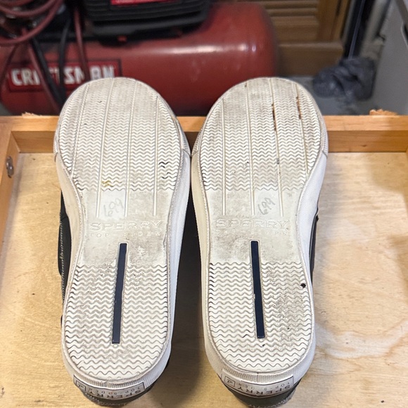Sperry Men’s Black Top Slider deck/Boat Shoes with Gray Chambray Collar 11m - Picture 5 of 7